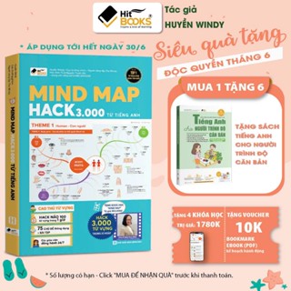 Sách - MINDMAP Hack 3000 Từ Vựng Tiếng Anh Cho Người Mới Bắt Đầu (LẺ/COMBO) - TẶNG CĂN BẢN