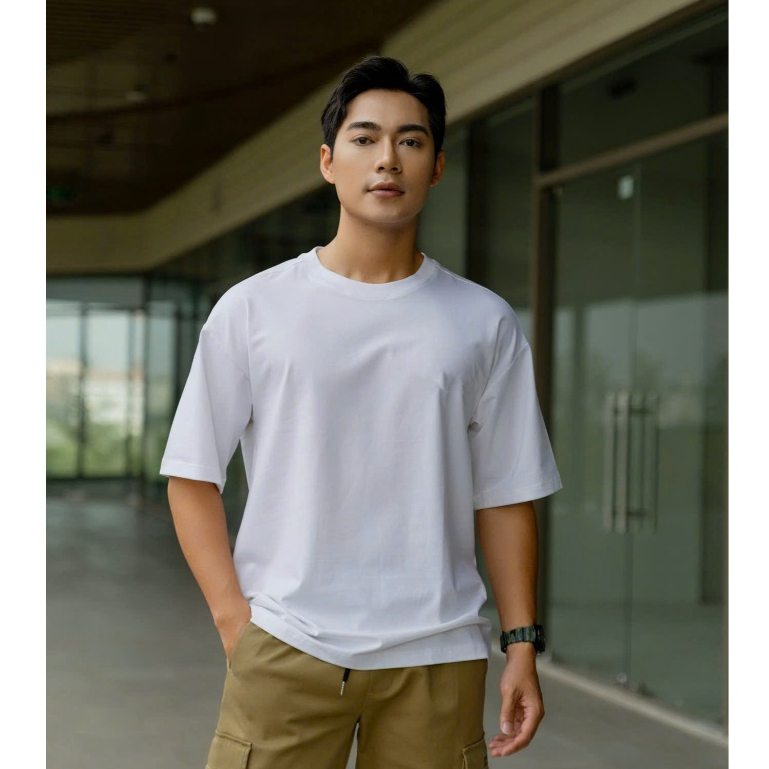 Áo phông nam Dugarco form suông, áo thun trơn đẹp tay ngắn chất vải cotton