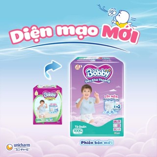   Combo 4  Tã Quần Bobby Ultra Bỉm Siêu Khô Thoáng Chính Hãng - Siêu Mỏng 100% Thoáng Khí Ngăn Tràn Thấm Hút Gấp 6 Lần 