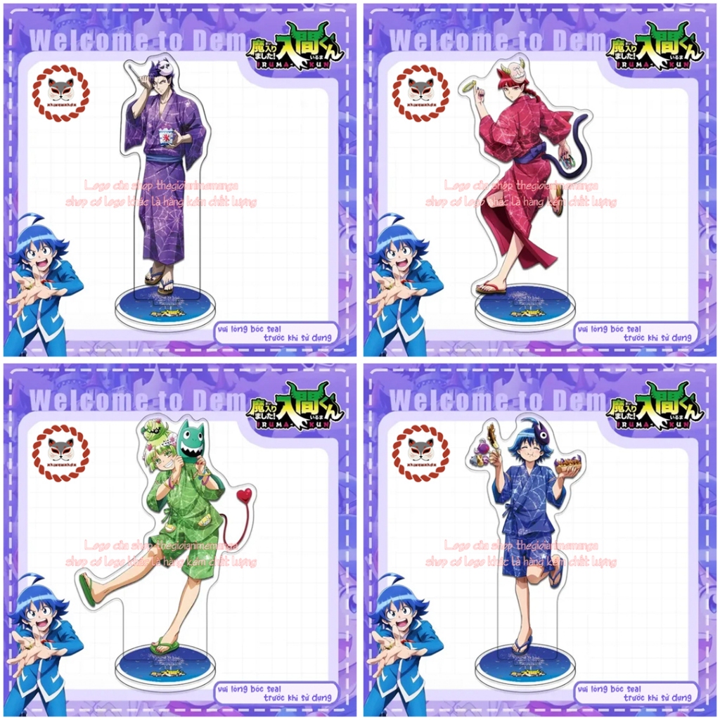 (TẶNG KÈM CARD)(LỄ HỘI) Standee IN HÌNH IRUMA GIÁ ĐÁO Mairimashita Iruma-kun tượng acrylic anime mic