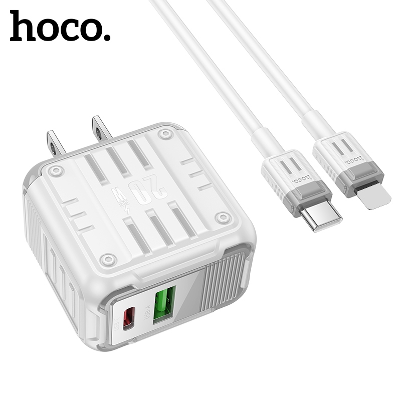 Củ sạc hoco C135 sạc nhanh PD20W, QC 3.0  kèm dây sạc typeC to LN.