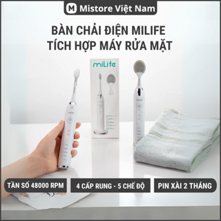 Bàn chải điện milife AHM01 tích hợp đầu rửa mặt 2in1, Bảo hành 12 tháng