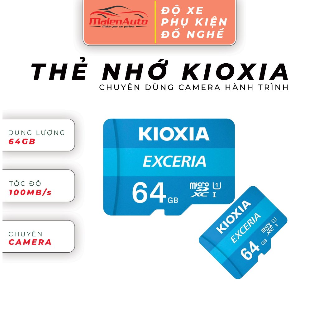 Thẻ nhớ KIOXIA 64GB chính hãng chuyên dùng cho camera hành trình