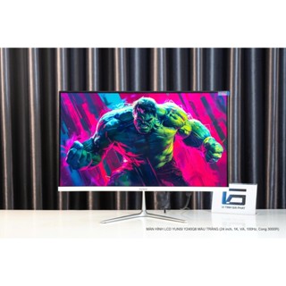  Màn hình cong PC gaming Yunsi Duan 24 in 100hz 120hz FULL HD 1ms DT IP2409H HDMI VGA trắng đen new 