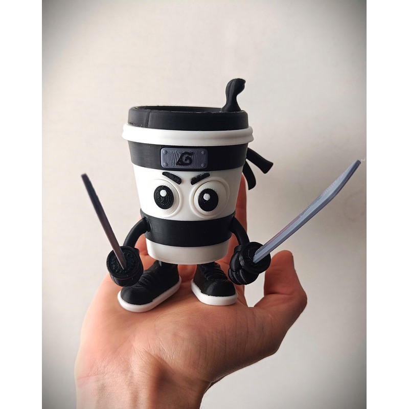 cappuccino assassino, brainrot toy, mô hình 11cmx9cm