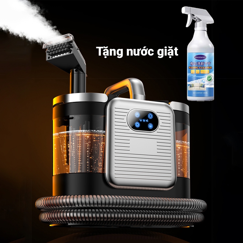 (BẢN TIẾNG VIỆT) Máy Giặt Cầm Tay Cao Cấp Máy Giặt Hơi Nước Nóng Đa Năng Hút Bụi Bẩn Và Giặt Khô Vải, Nệm, Thảm, Rèm