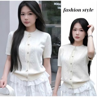 Áo Len Nữ, Áo Len Cộc Tay Thắt Nơ Cổ Form Ôm – Style Nữ Tính Nhẹ Nhàng Phong Cách Hàn Quốc H15