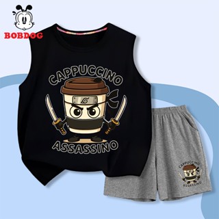 Đồ bộ bé trai BOBDOG áo ba lỗ quần thun cotton mới -BD-KS317 in hình  TRALAERO TRALALA cho bé