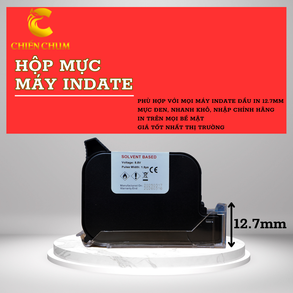 Mực Máy In Date Cầm Tay Mini Printer, Mực In Date Cho Máy In Mini Loại 1, Hộp Mực Máy InDate