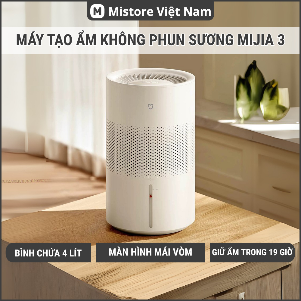 Máy tạo độ ẩm không sương XM Mijia 3 CJSJSQ02XY kết nối app thông minh- Máy tạo ẩm không sương H5P milife