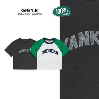 Áo Thun Dáng Ngắn M.L.B Croptop Denim GREYB