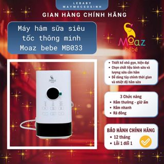 Máy hâm sữa siêu tốc thông minh Moaz bebe MB033 bảo hành chính hãng 12 tháng