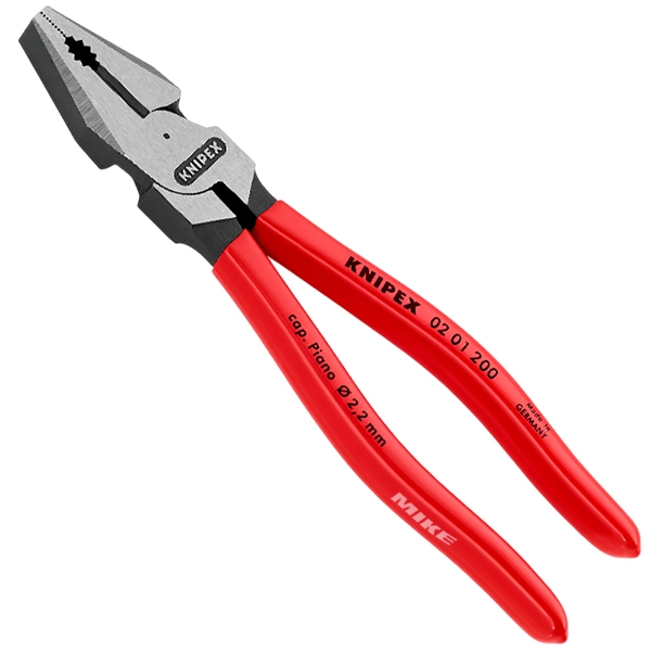 Kìm đa năng Knipex 02 01 200, dài 200mm, cán bọc PVC trơn, mạ đen. Knipex - Germany