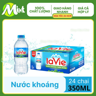   Hỏa Tốc HCM  Thùng 24 chai x 350ML_Nước suối  Nước khoáng thiên nhiên LAVIE 350ml. Shop Mint Mint 