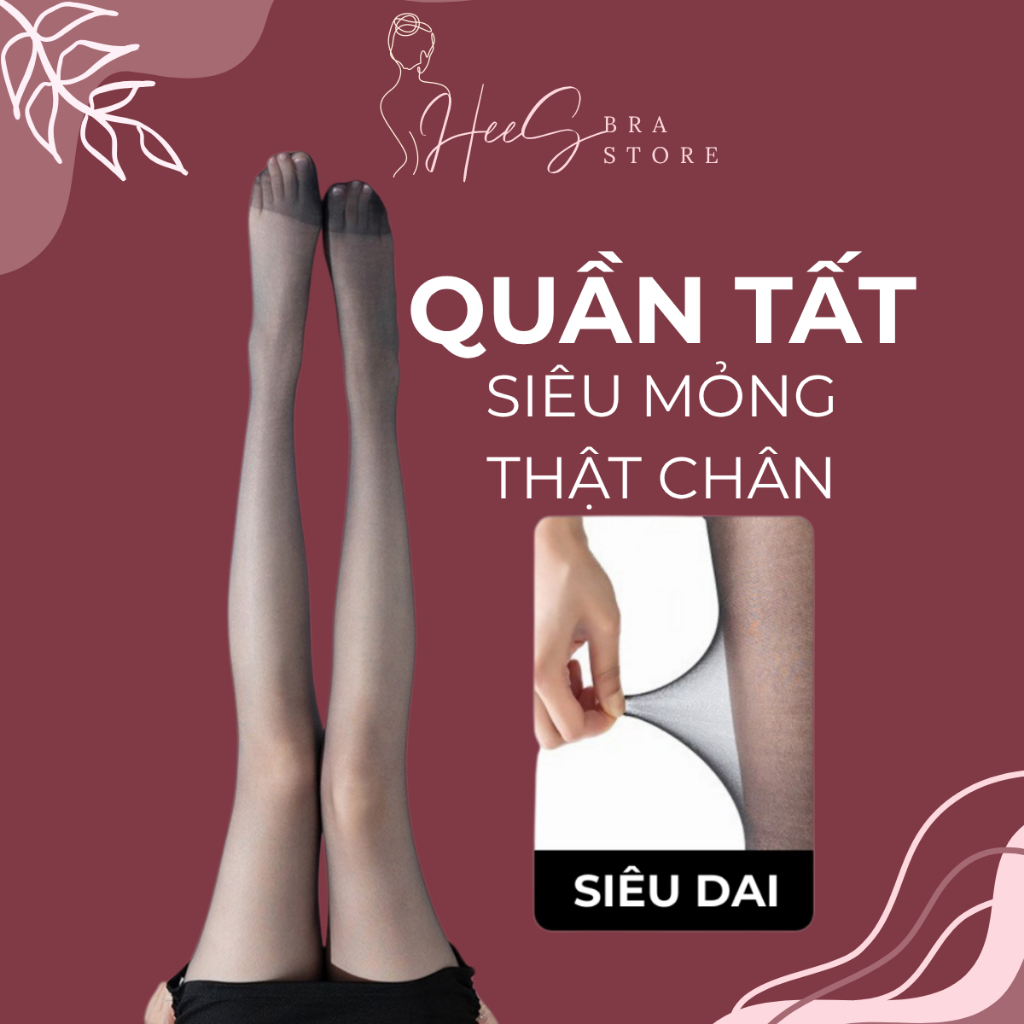 Quần Tất Siêu Co Dãn Thật Chân Che Khuyết Điểm Thon Gọn Chân Hees T08