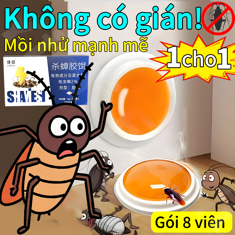 💥Không có gián!💥thuốc diệt gián bẫy gián diệt gián tận gốc Gói 8 viên Dán thuận tiện,An toàn và hiệu quả