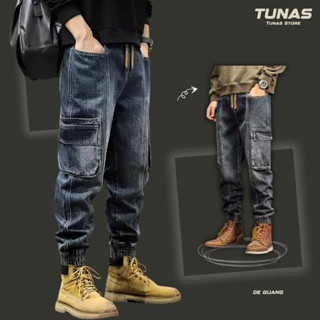 Quần Jean Nam Dáng Jogger Quần Bò Cạp Chun Bo Ống Vải Jean Co Giãn Giặt Máy Thoải Mái [ BGJ - 078 ]