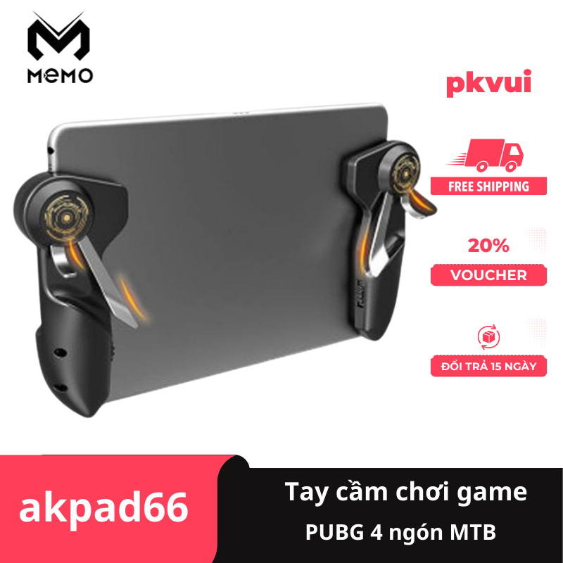 Tay cầm chơi game PUBG 6 ngón Memo AKPAD 6k phù hợp với máy tính bảng / ipad