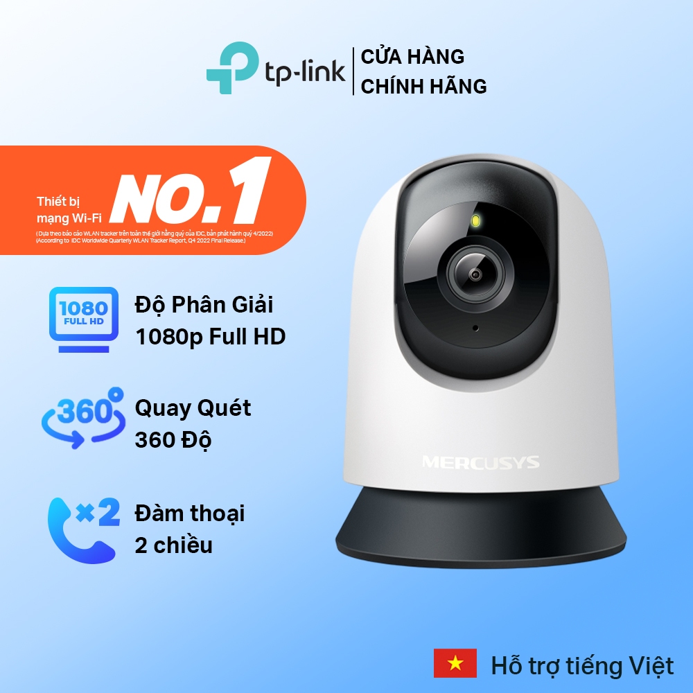 Camera Wi-Fi An Ninh Trong Nhà Mercusys MC200 (2MP) / MC210 (3MP) Hình Ảnh Sắc Nét, Hồng Ngoại Ban Đ