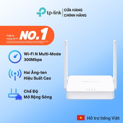 Bộ Phát Wi-Fi N Mercusys MW302R 300Mbps | Tương Thích IPv6 | 2 Ăng Ten | Giá Tốt