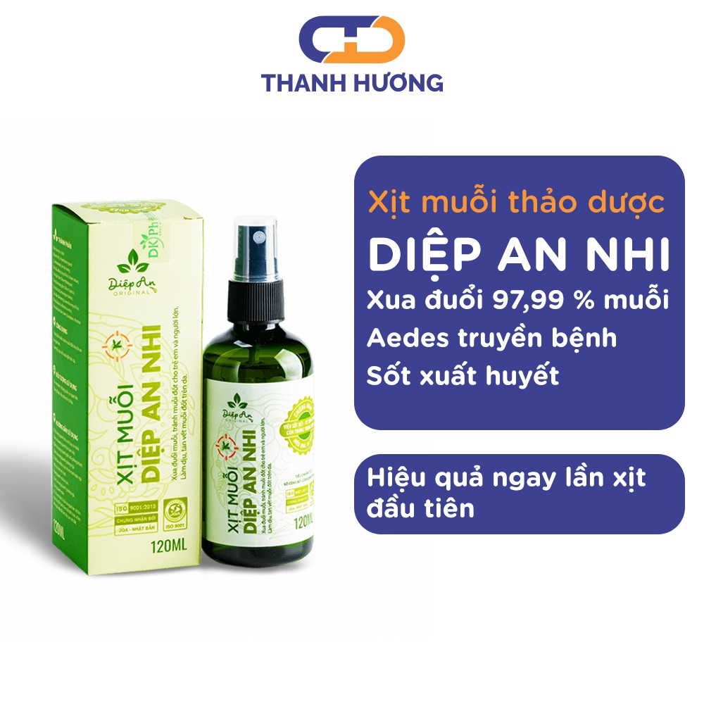 Xịt muỗi Sốt Xuất Huyết  Diệp An Nhi cho bé từ 3 thán –Làm dịu da, chống muỗi và côn trùng hiệu quả