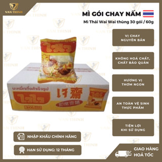 [HSD-8/2026] WAI WAI Thùng 30 Gói Mì Chay 60g Mì Thái waiwai