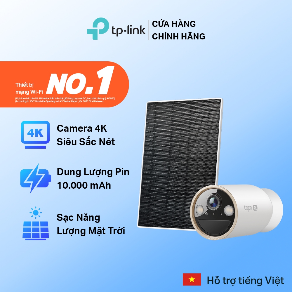 Camera WiFi Ngoài Trời TP-Link Tapo C460/ C460 KIT Năng Lượng Mặt Trời, Chất Lượng 4K