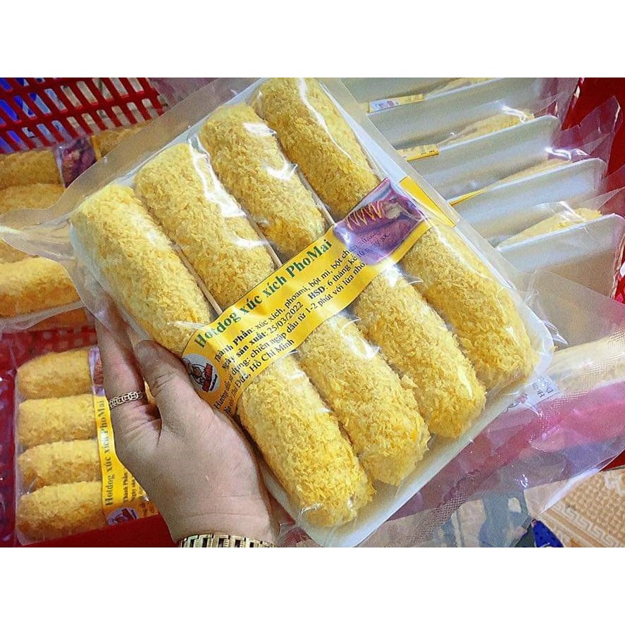 Xúc xích hotdog phô mai 500gr 8 cây (giao hcm)