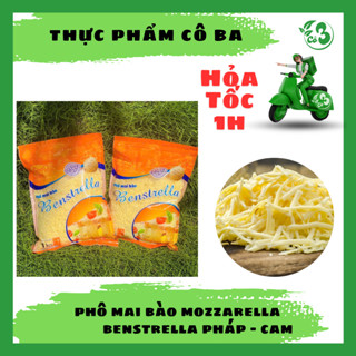 [ Hỏa Tốc 1H ] Phô Mai Bào Mozzarella Tem Cam Kéo Sợi Dai Ngon Benstrella Pháp 1KG