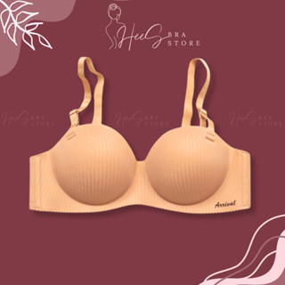 Áo Lót Nữ Đúc Su Không Gọng Áo Ngực Cúp Ngang Đệm Bàn Tay Nâng Ngực Mút Dày HeeS2288