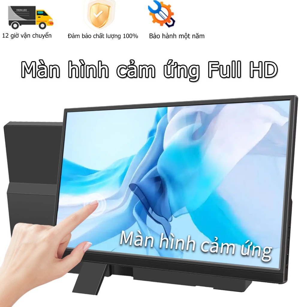Màn hình di động Potitzca 16 inch Full HD có chân đế - Màn hình IPS cho PC, Laptop, MAC, Điện thoại di động, Xbox, Chu