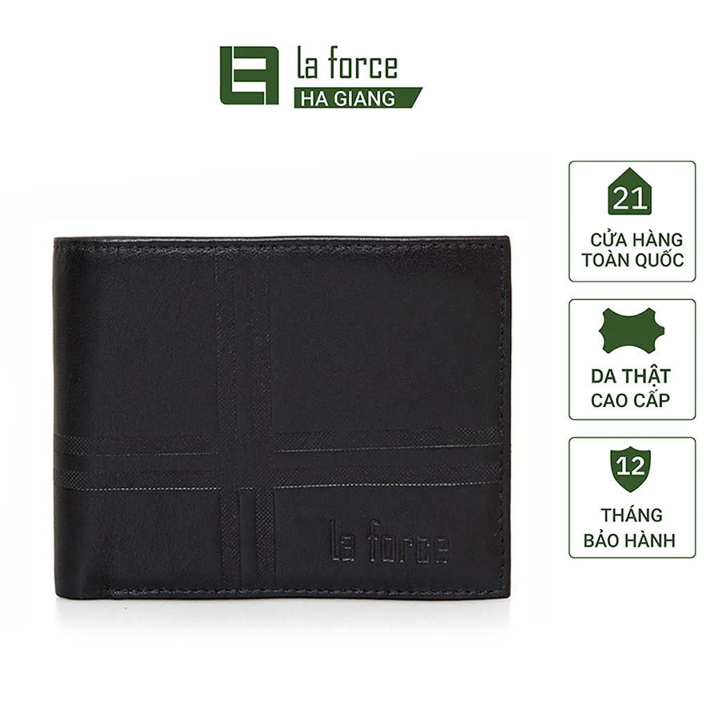 Ví da nam Laforce Hà Giang dáng ngang viền cách điệu VLAM-9301-D-LFHG