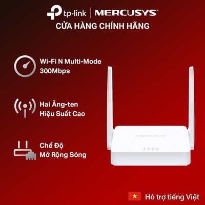 Bộ Phát Wi-Fi Mercusys MW302R | Chuẩn N 300Mbps, Giá Tốt, Tốc Độ Ổn Định