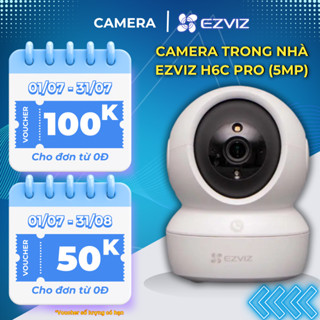 Camera Ezviz H6c Pro 3k-5mp, Ban Đêm Có Màu, Xoay 360 Độ, Đàm Thoại 2 Chiều, Cảnh Báo Còi Hú