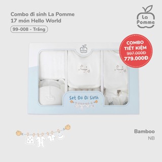 La pomme SS2025 Combo đi sinh La Pomme 17 món Hello World cho bé T7.1