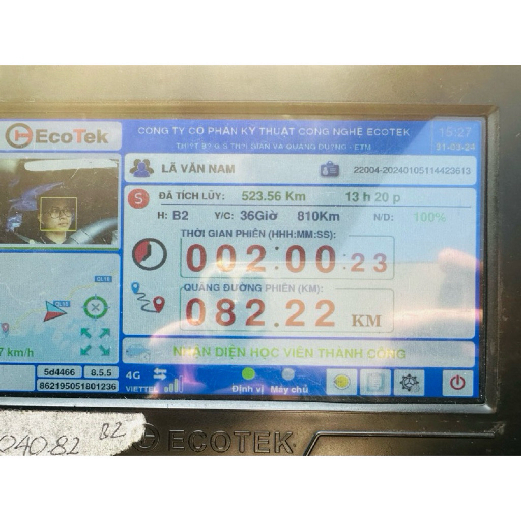 Camera xe tập lái chuẩn Ecotek - Có hồng ngoại - Bao nhận diện 100% - Cam kết không báo lỗi