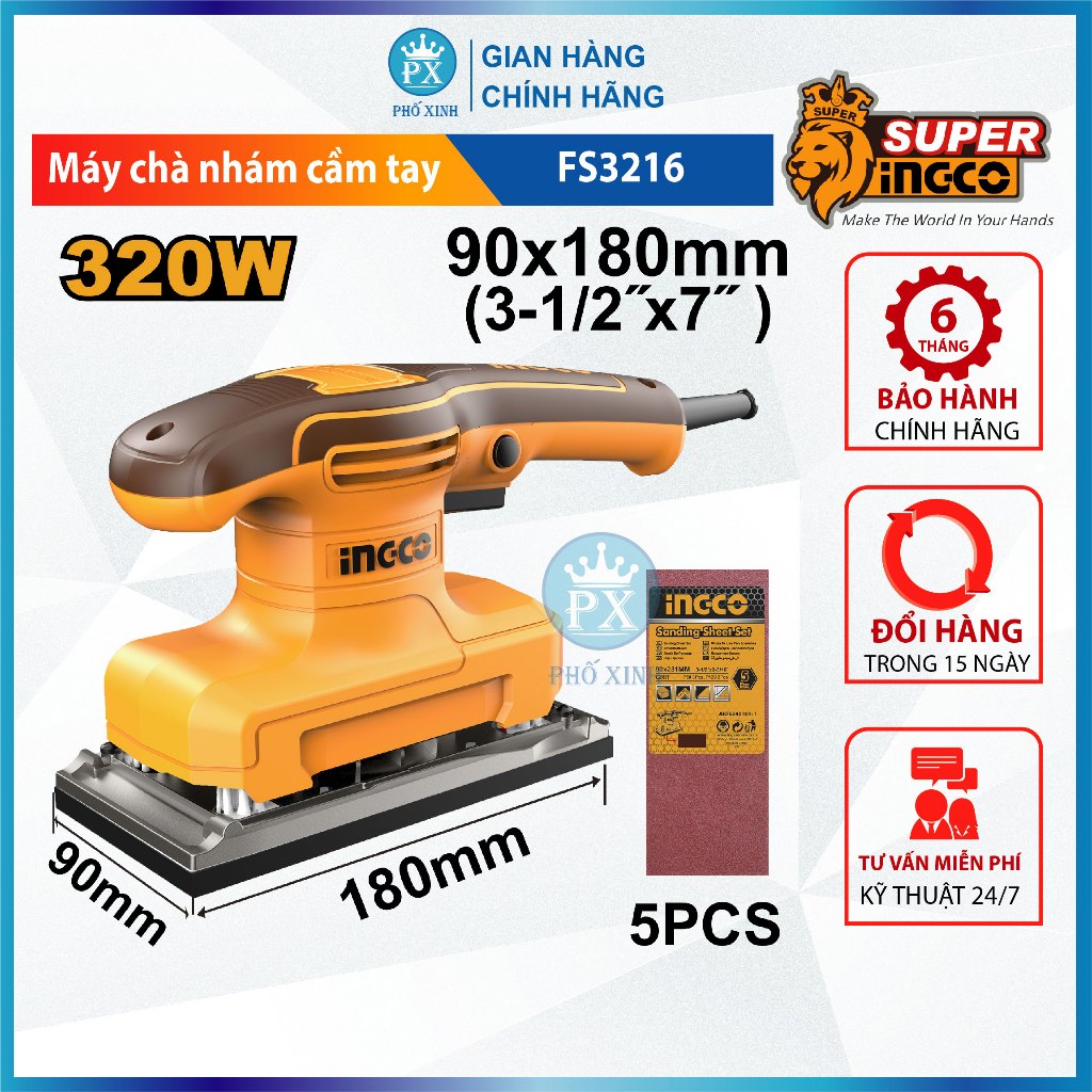 Máy chà nhám cầm tay FS3216