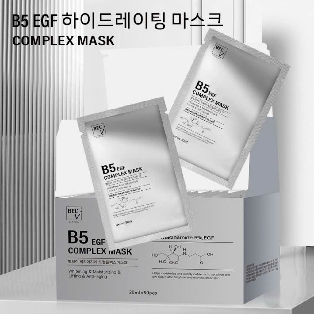 Mặt nạ Mask B5 Bạc Bel'V B5 mask giúp cấp ẩm dưỡng trắng phục hồi da Skincare Dưỡng Ẩm Da Đắp Mặt Là