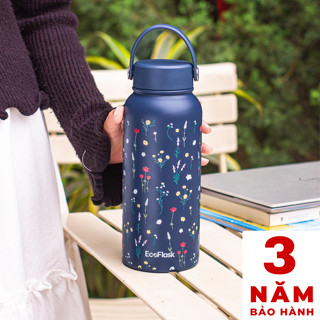 Bình giữ nhiệt EcoFlask dung tích 550ml/1000ml thiết kế Hoa lá - Hàng chính hãng, inox 304 an toàn - TeenMall