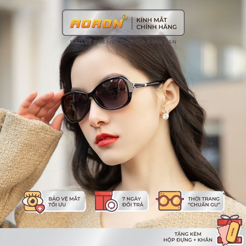 Kính Mát Nữ AORON Thời Trang Cao Cấp Tròng Kính Phân Cực Chống Chói, Bảo Vệ Mắt Tối Ưu AK260
