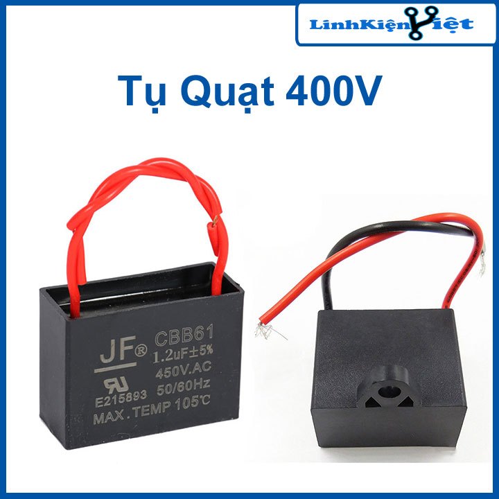 Tụ Quạt 1Uf/1.5Uf/2Uf/2.2Uf/2.5Uf/3Uf/4Uf/5Uf/6Uf Điện Áp 400V 50/60Hz