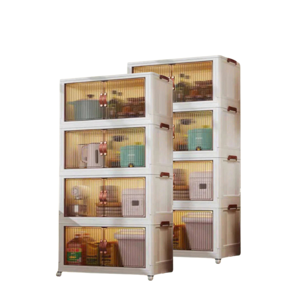 {Giá Sốc} Tủ Bếp TVQ Store Cửa Nam Châm Trong Suốt Cao Cấp Dung Tích Lớn Đựng Đồ