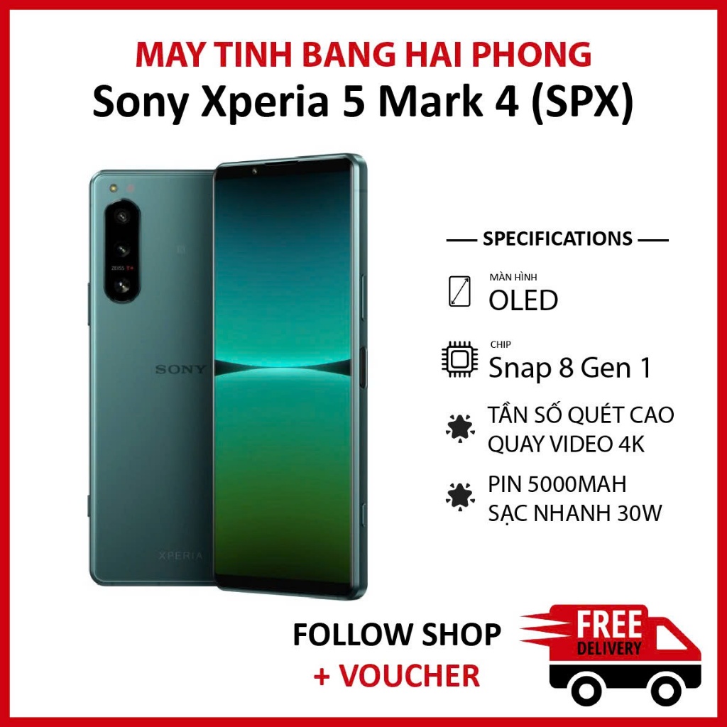 Điện thoại Sony Xperia 5 mark 4 (X5 mark 4) (SPX) RAM 8/128GB chip Snapdragon 8 Gen 1 camera 12MP pi