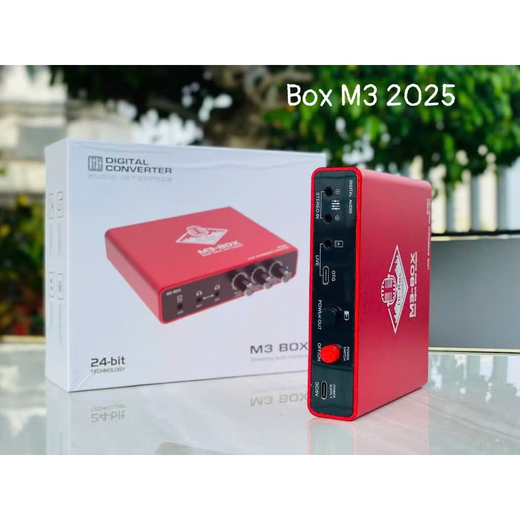 Box m3 2025 âm thanh hỗ trợ thu âm kết hợp nhiều chân sạc phát âm thanh rõ nét với độ phân giải 24bi