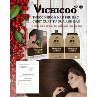   Hàng Chuẩn CTy Thuốc Nhuộm Đen Nâu  NEW KAFEN VICHICCO Phủ Pạc 100% Ngay Lần Dùng Đầu Tiên  Không Dính Da Đầu 500MLx2 