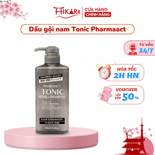  Dầu gội nam Tonic Pharmaact bạc hà mát lạnh loại bỏ sạch gàu cho nam giới Nhật Bản 550ml 