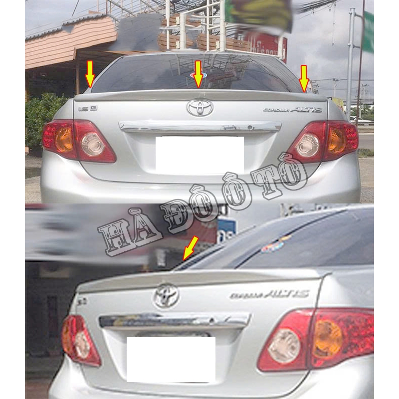 Đuôi Gió Liền Cốp Altis 2007 2008 2009 2010 2011 2012 2013 ( Hàng Mộc Chưa Sơn ) - Cánh Gió Altis