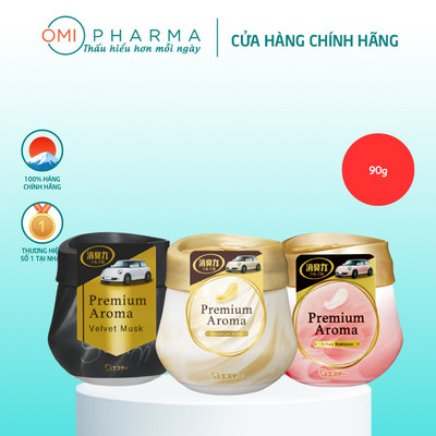 Gel Khử Mùi & Làm Thơm Phòng Khách, Phòng Vệ Sinh, Ô Tô Shoshuriki Premium Aroma Nhật Bản 90G