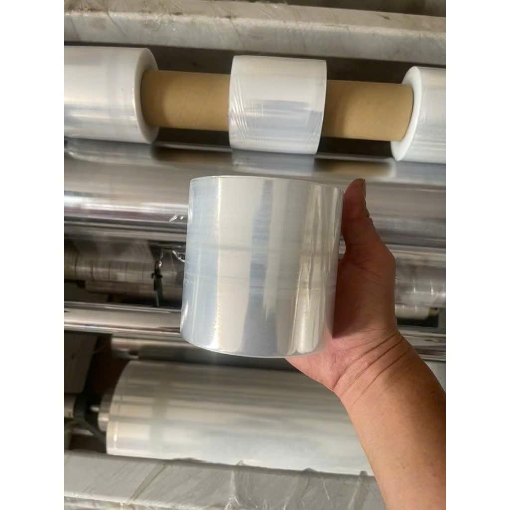 Màng PE Khổ 10cm, 25cm - Màng PE Quấn Hàng Hoá, Quấn Vali, Quấn Bụng Spa (Màng PE giá sỉ tại xưởng)