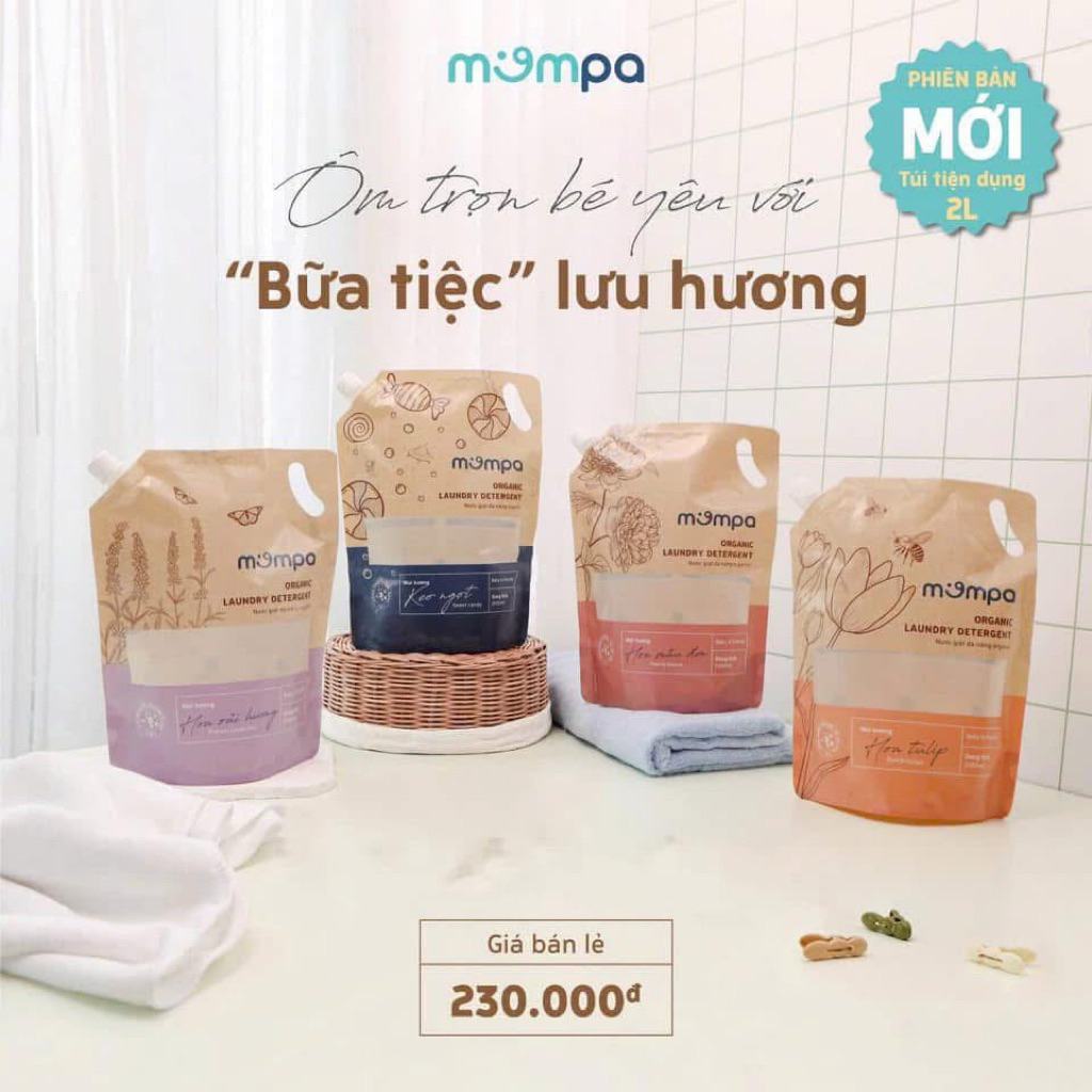 🧺 NƯỚC GIẶT MOMPA – MỀM MẠI CHO TỪNG SỢI VẢI, AN TOÀN CHO LÀN DA BÉ 🌿